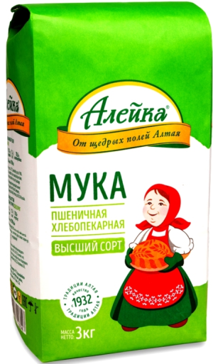 Мука пшеничная В/с "Алейка" 3 кг